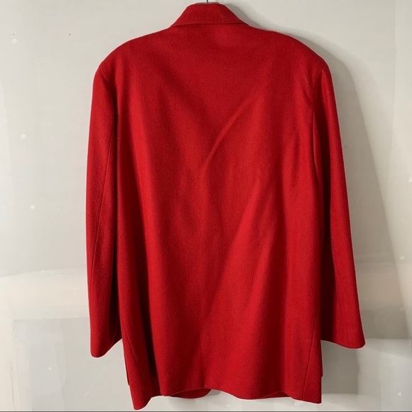 Vintage 90’s The Limited Wool Red Blazer Crest M - Picture 7 of 9